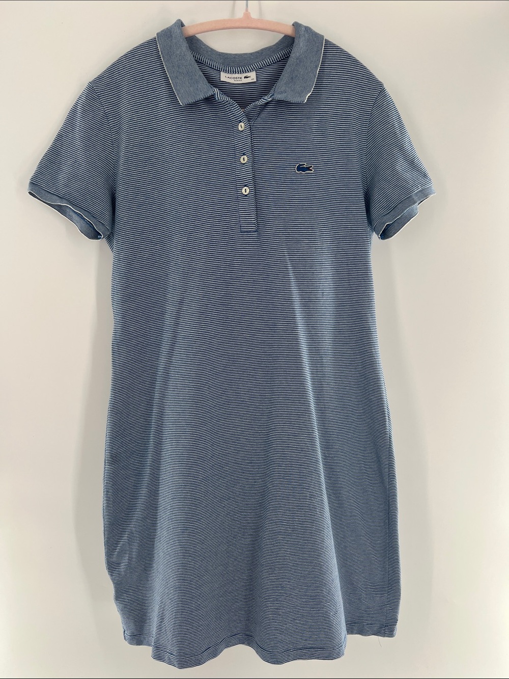 Lacoste Women's Slim Fit Mini Piqué Polo Dress preppy Academia - Picture 1 of 8